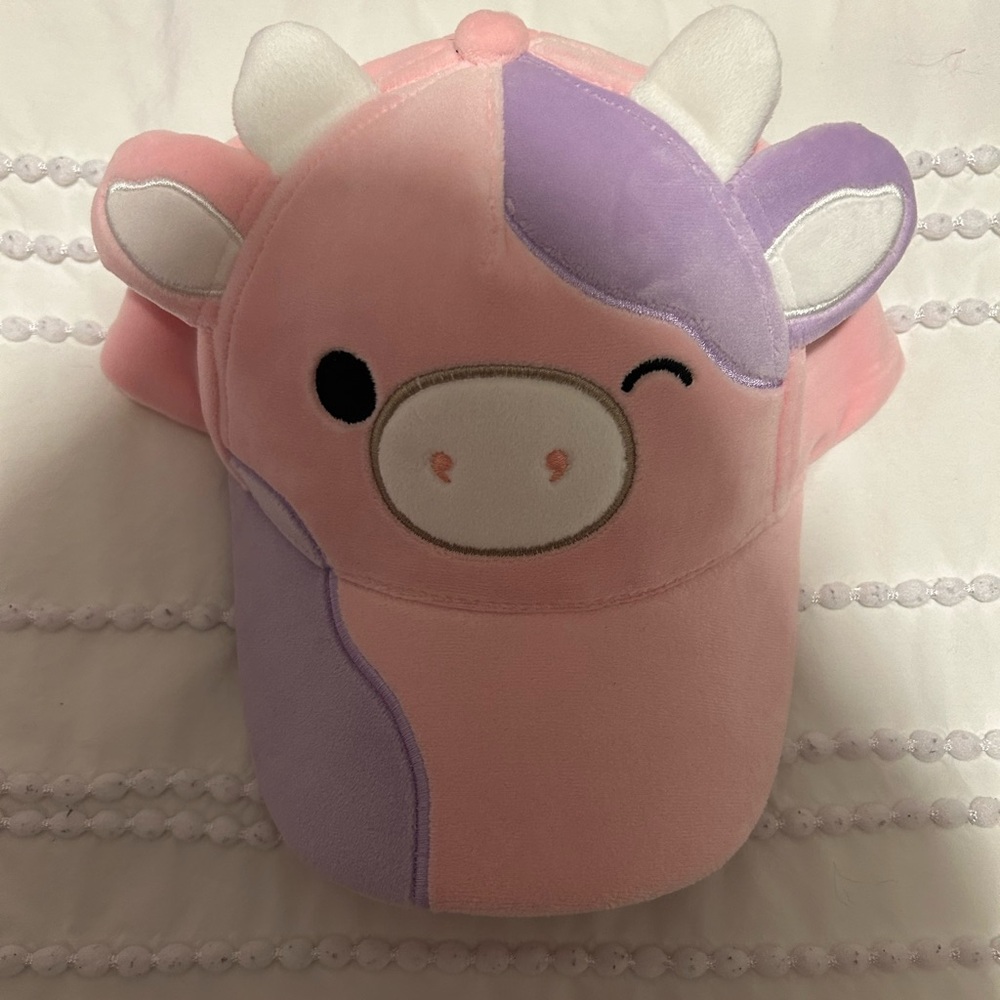 Squishmallow’s Patty the Pink and Purple Cow Hat (Kids)